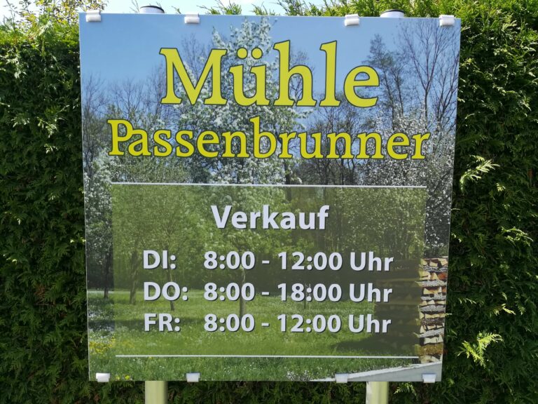 Passenbrunner Mühle Schild