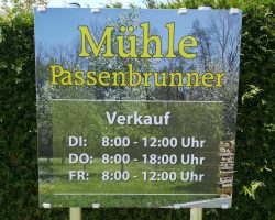 Passenbrunner Mühle Schild